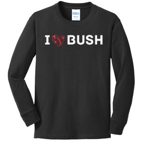 I Heart Bush Awesome I Love Bush Kids Long Sleeve Shirt