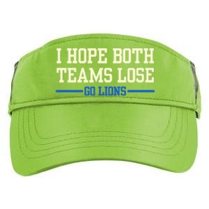 I Hope Both Teams Lose Go Lions Funny Sports Adult Drive Performance Visor