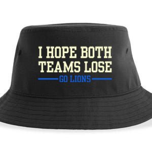 I Hope Both Teams Lose Go Lions Funny Sports Sustainable Bucket Hat