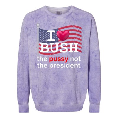 I Heart Bush The Pussy Not The President Colorblast Crewneck Sweatshirt