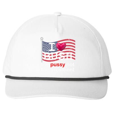 I Heart Bush The Pussy Not The President Snapback Five-Panel Rope Hat