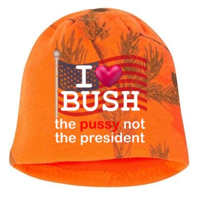 I Heart Bush The Pussy Not The President Kati - Camo Knit Beanie