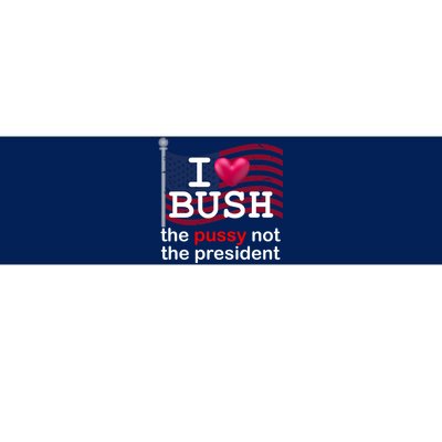 I Heart Bush The Pussy Not The President Bumper Sticker