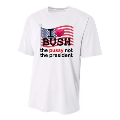 I Heart Bush The Pussy Not The President Youth Performance Sprint T-Shirt