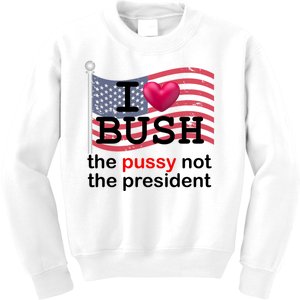 I Heart Bush The Pussy Not The President Kids Sweatshirt