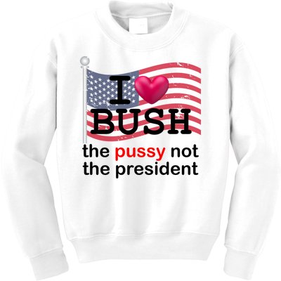 I Heart Bush The Pussy Not The President Kids Sweatshirt