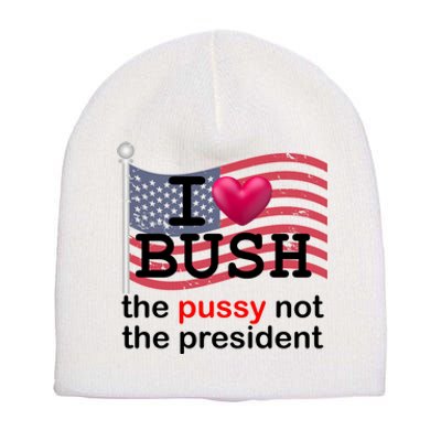 I Heart Bush The Pussy Not The President Short Acrylic Beanie