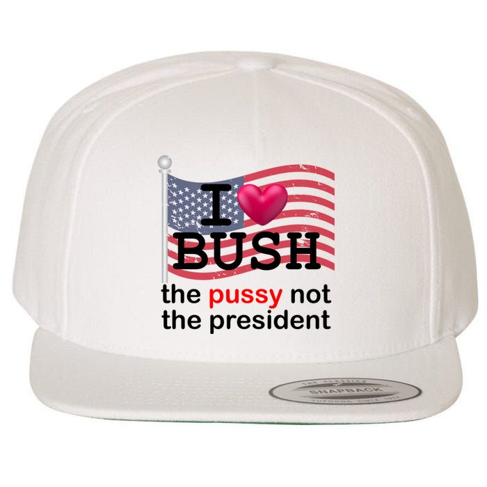 I Heart Bush The Pussy Not The President Wool Snapback Cap