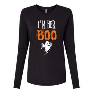 IM Her Boo IM His Witch Funny Couples Matching Halloween Gift Womens Cotton Relaxed Long Sleeve T-Shirt