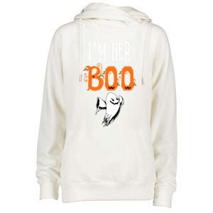 IM Her Boo IM His Witch Funny Couples Matching Halloween Gift Womens Funnel Neck Pullover Hood