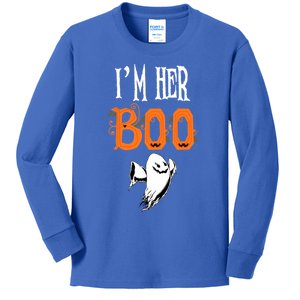 IM Her Boo IM His Witch Funny Couples Matching Halloween Gift Kids Long Sleeve Shirt