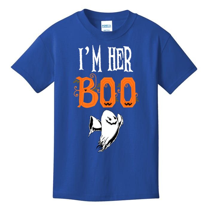 IM Her Boo IM His Witch Funny Couples Matching Halloween Gift Kids T-Shirt