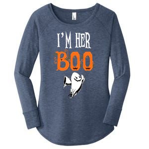 IM Her Boo IM His Witch Funny Couples Matching Halloween Gift Women's Perfect Tri Tunic Long Sleeve Shirt