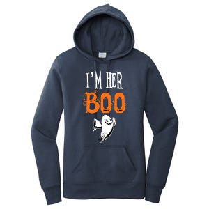 IM Her Boo IM His Witch Funny Couples Matching Halloween Gift Women's Pullover Hoodie