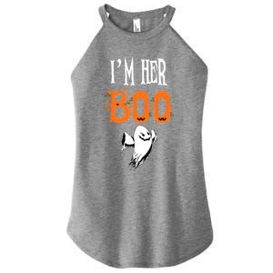 IM Her Boo IM His Witch Funny Couples Matching Halloween Gift Women's Perfect Tri Rocker Tank