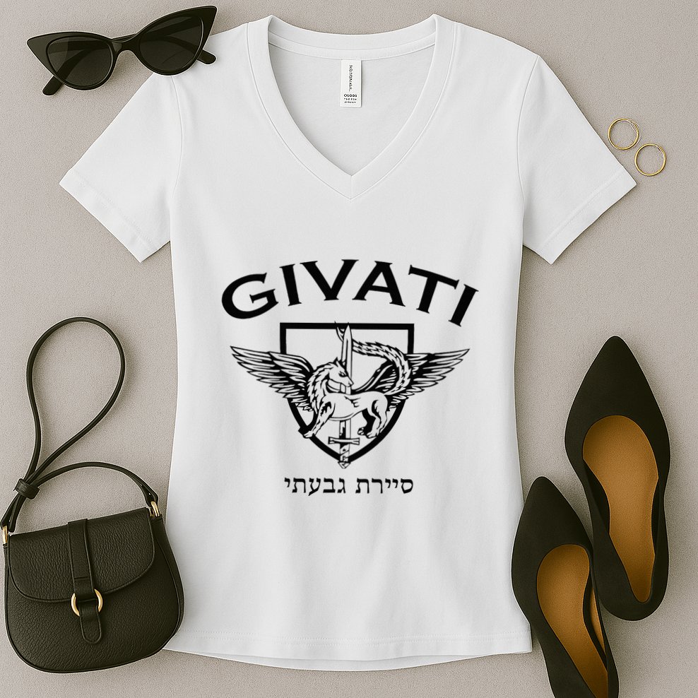 Israeli Highland Brigade Givati Special Forces Idf Women's V-Neck T-Shirt