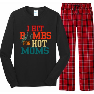 I Hit Bombs For Hot Moms Bold And Funny Statement Long Sleeve Pajama Set