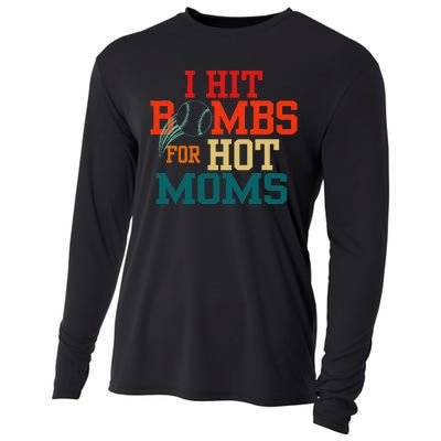 I Hit Bombs For Hot Moms Bold And Funny Statement Cooling Performance Long Sleeve Crew