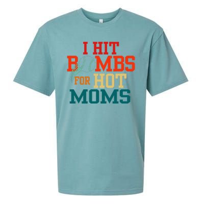 I Hit Bombs For Hot Moms Bold And Funny Statement Sueded Cloud Jersey T-Shirt