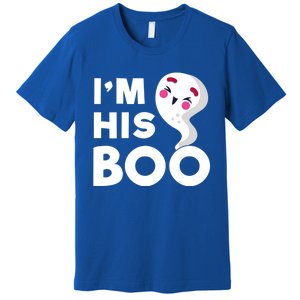 IM His Boo Halloween Ghost Couples Matching Meaningful Gift Premium T-Shirt