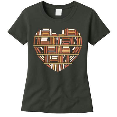 I Heart Books I Love Books Gift Womens T-Shirt