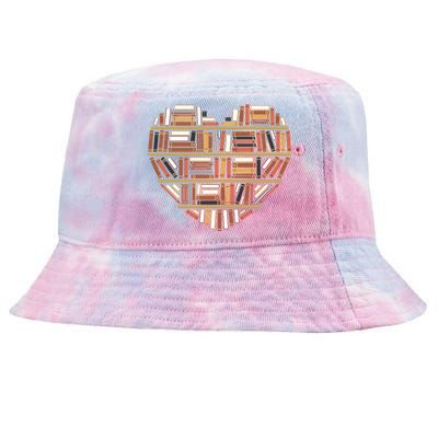 I Heart Books I Love Books Gift Tie-Dyed Bucket Hat