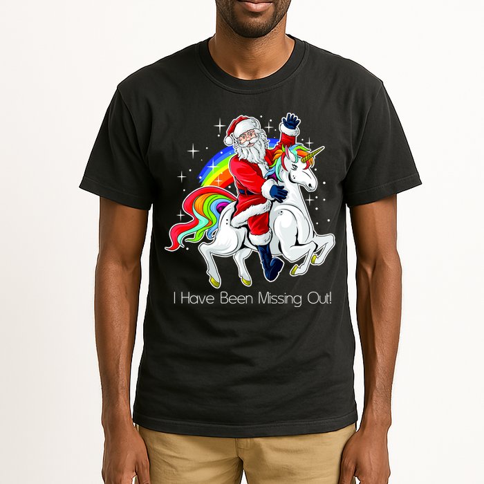 I Have Been Missing Out Santa Riding Unicorn Tall T-Shirt