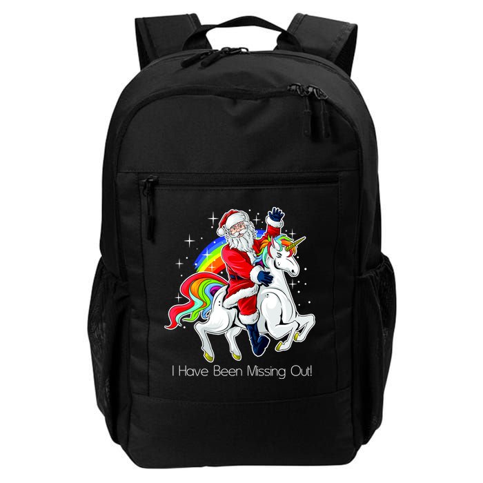 I Have Been Missing Out Santa Riding Unicorn Backpack