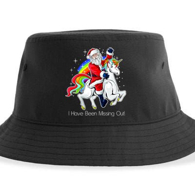 I Have Been Missing Out Santa Riding Unicorn Sustainable Bucket Hat