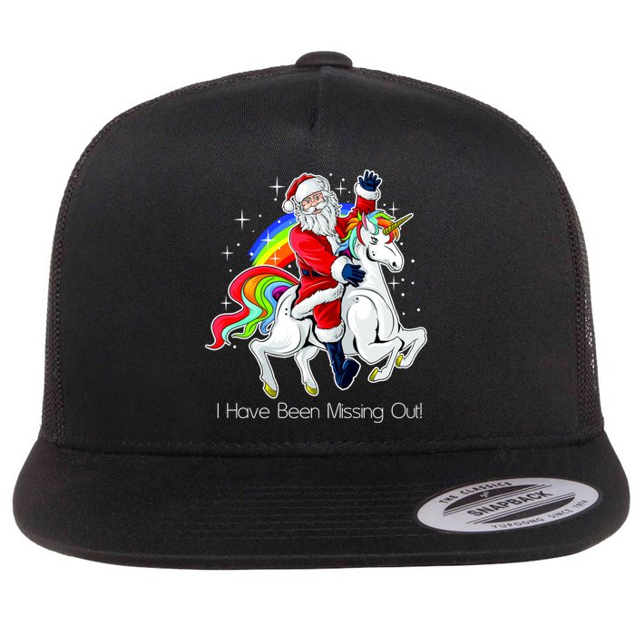 I Have Been Missing Out Santa Riding Unicorn Flatbill Hat