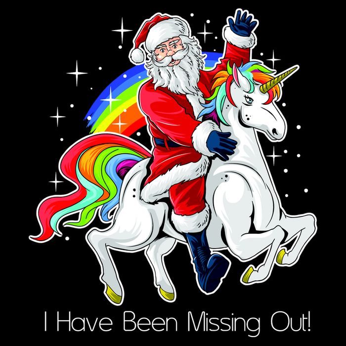 I Have Been Missing Out Santa Riding Unicorn Flatbill Hat