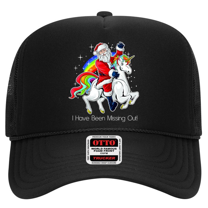 I Have Been Missing Out Santa Riding Unicorn Hat