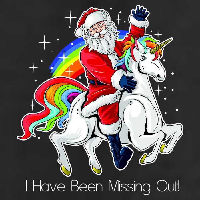I Have Been Missing Out Santa Riding Unicorn Hat