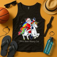 I Have Been Missing Out Santa Riding Unicorn Tank Top