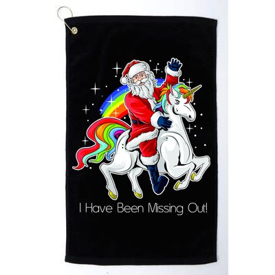 I Have Been Missing Out Santa Riding Unicorn Golf Towel