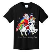 I Have Been Missing Out Santa Riding Unicorn Kids T-Shirt