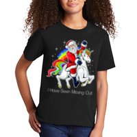 I Have Been Missing Out Santa Riding Unicorn Kids T-Shirt