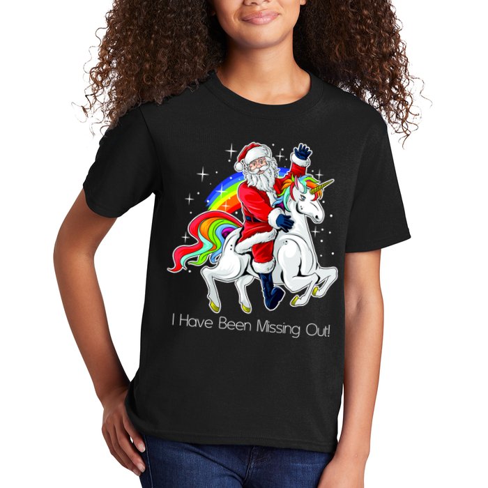 I Have Been Missing Out Santa Riding Unicorn Kids T-Shirt