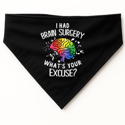 I Had Brain Surgery What's Your Excuse Brain Tumor USA-Made Doggie Bandana