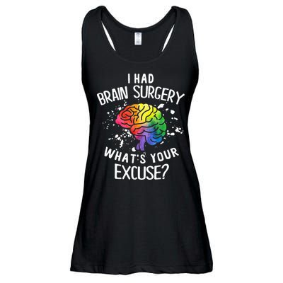 I Had Brain Surgery What's Your Excuse Brain Tumor Ladies Essential Flowy Tank