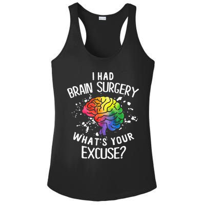 I Had Brain Surgery What's Your Excuse Brain Tumor Ladies PosiCharge Competitor Racerback Tank