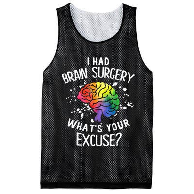 I Had Brain Surgery What's Your Excuse Brain Tumor Mesh Reversible Basketball Jersey Tank