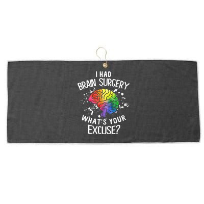 I Had Brain Surgery What's Your Excuse Brain Tumor Large Microfiber Waffle Golf Towel