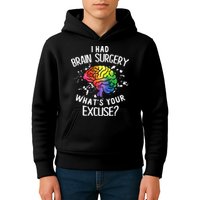 I Had Brain Surgery What's Your Excuse Brain Tumor Kids Hoodie