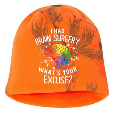 I Had Brain Surgery What's Your Excuse Brain Tumor Kati - Camo Knit Beanie