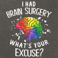 I Had Brain Surgery What's Your Excuse Brain Tumor Cotton Canvas Backpack