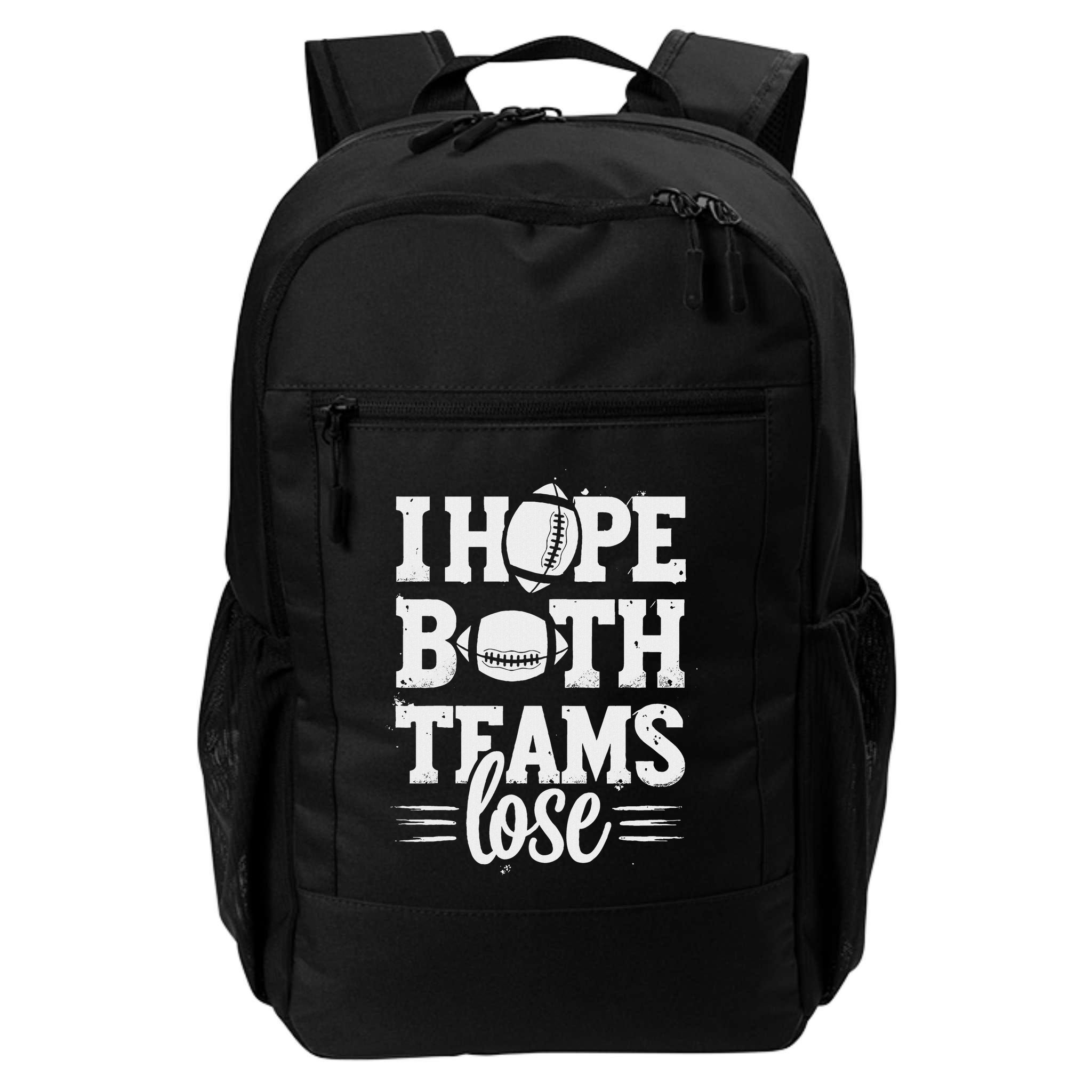 I Hope Both Teams Lose American Football Teams Sports Retro Backpack