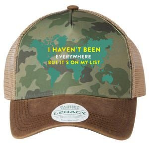 I HavenT Been Everywhere But ItS On My List Map Legacy Tie Dye Trucker Hat