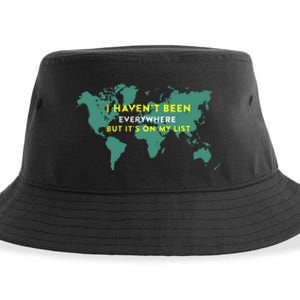 I HavenT Been Everywhere But ItS On My List Map Sustainable Bucket Hat