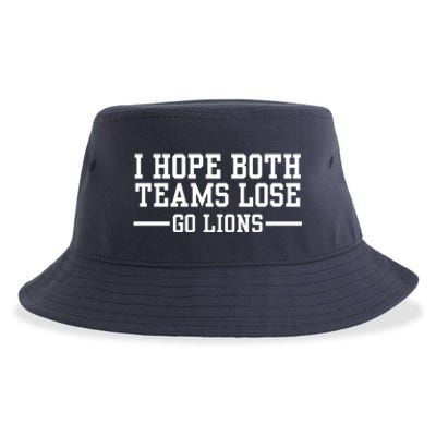 I Hope Both Teams Lose Go Lions Sustainable Bucket Hat